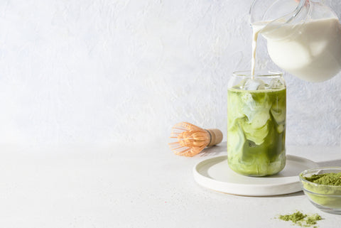 An iced matcha latte is part of a healthy daily routine