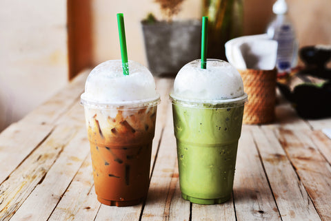 Why matcha lattes (with oat or soy milk!) are the more sustainable choice than coffee.