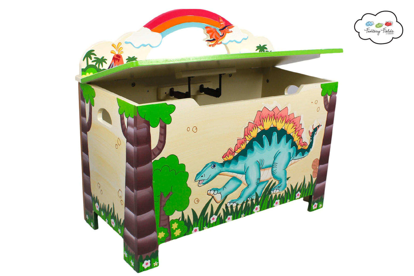 dinosaur wooden toy box