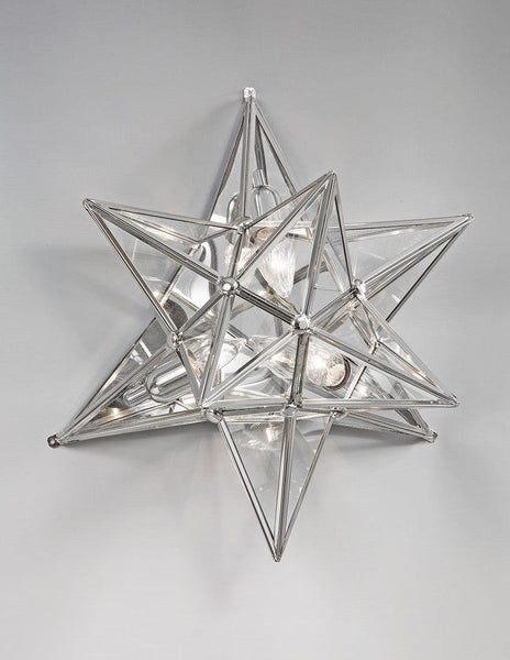 Brass And Glass Star Design Sconce LSFI-135 - Federalist