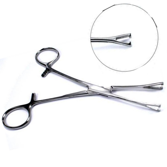 1pc Professional Premium Slotted Sponge Forceps Closing Ring Clamp