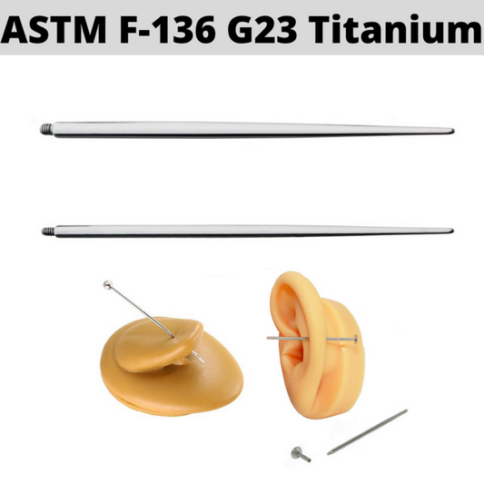 BodyAce G23 Titanium Piercing Taper Insertion Pin, 16G 18G Threadless –  EveryMarket