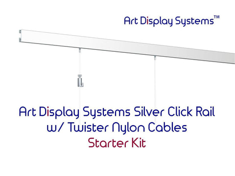 Starter Kit - Silver Click Rail with Twister Nylon Cables