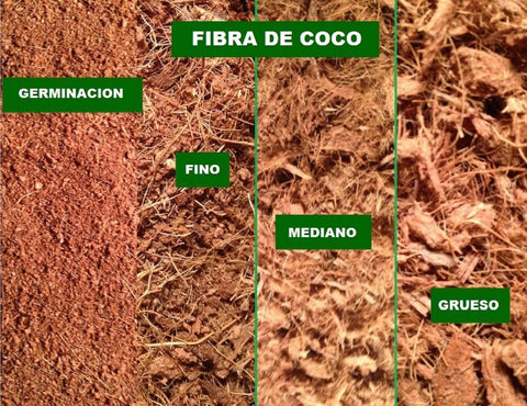 Fibra de coco granulometrias