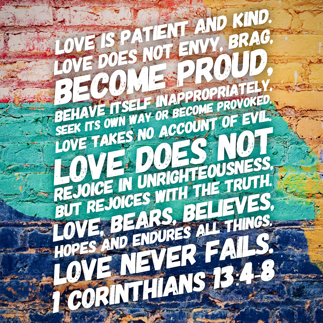 1 Corinthians 134 8 Love Is Patient Free Bible Verse Art