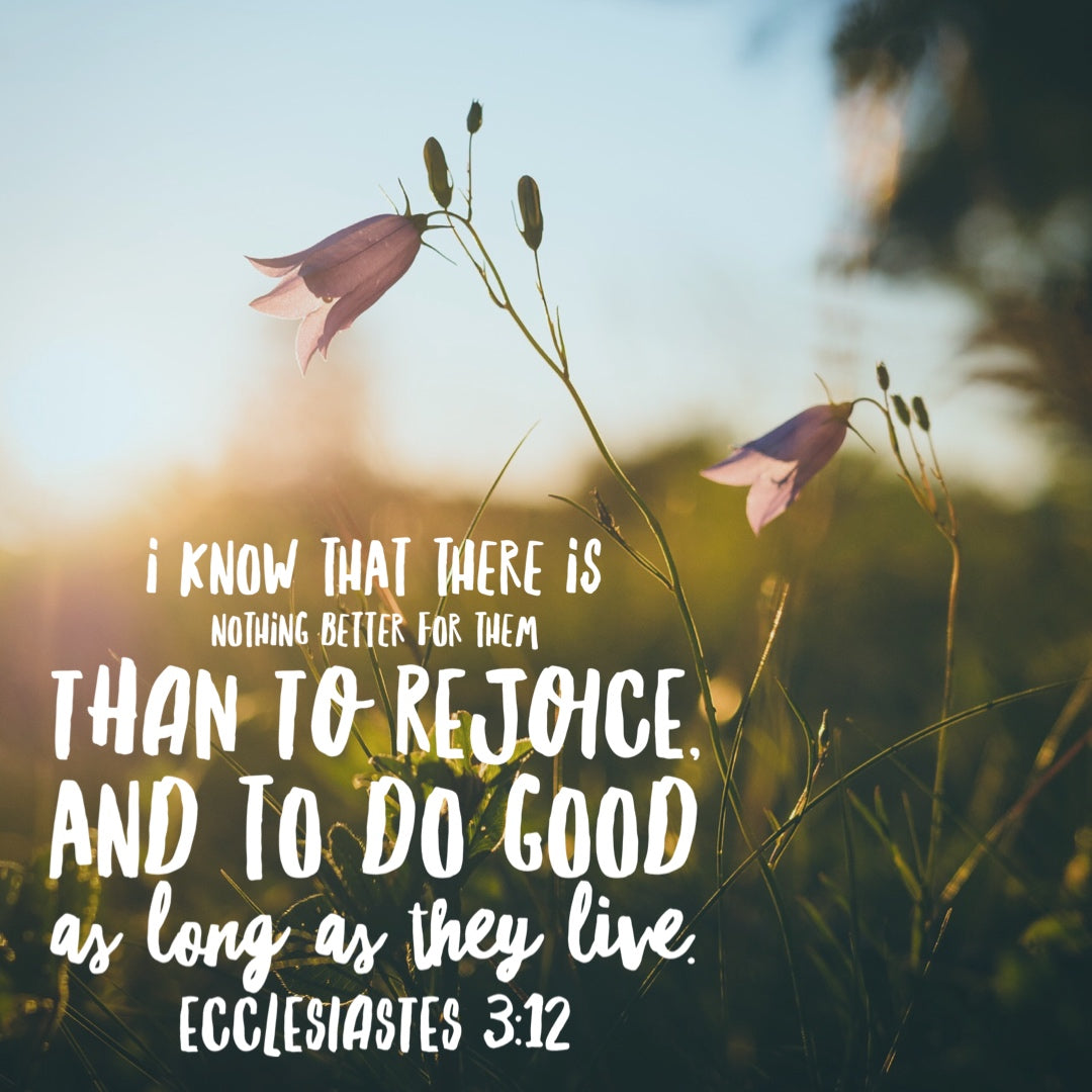 Ecclesiastes 3 12 Rejoice And Do Good Free Art Download Bible Verses To Go