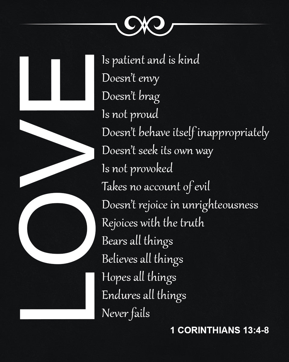 1 Corinthians 1348 Love Is Patient Free Bible Verse Art Downloads