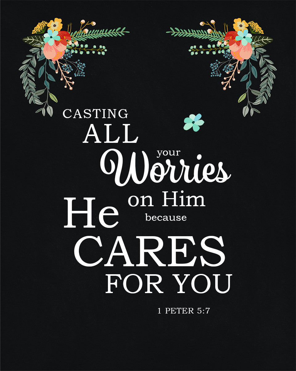 1 Peter 5:7 - Casting All Your Cares - Free Bible Verse ...