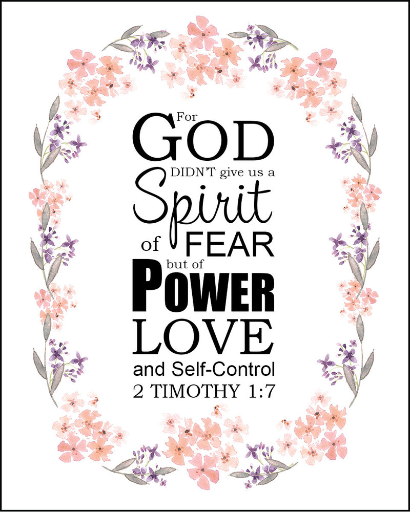 2 Timothy 1:7 God Did Not Give Us a Spirit of Fear - Free ...