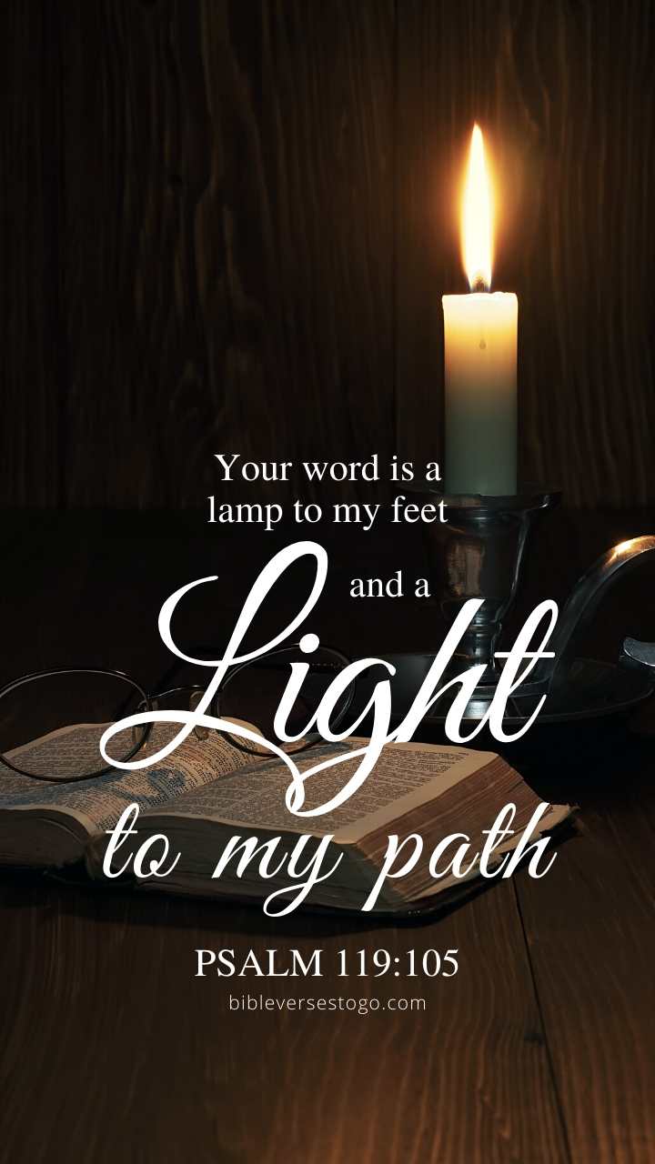 Psalm 119:105 Phone Wallpaper - FREE - Bible Verses To Go