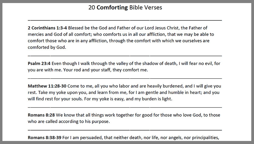 Comforting Verses Download Bible Verses To Go