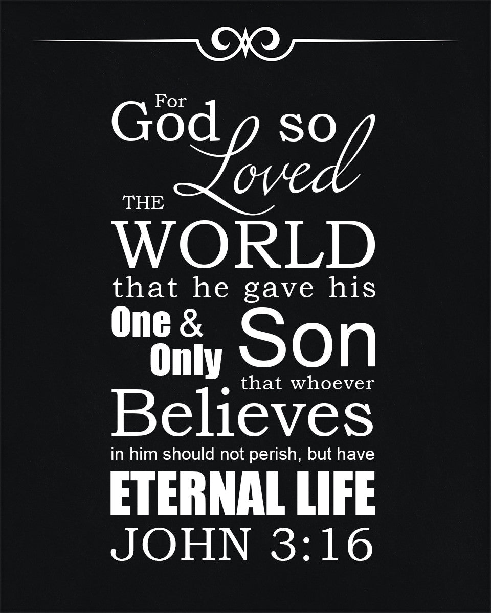 John 3:16 For God so Loved the World - Bible Verses To Go