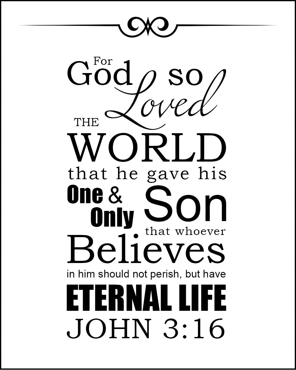 John 3 16 Printables