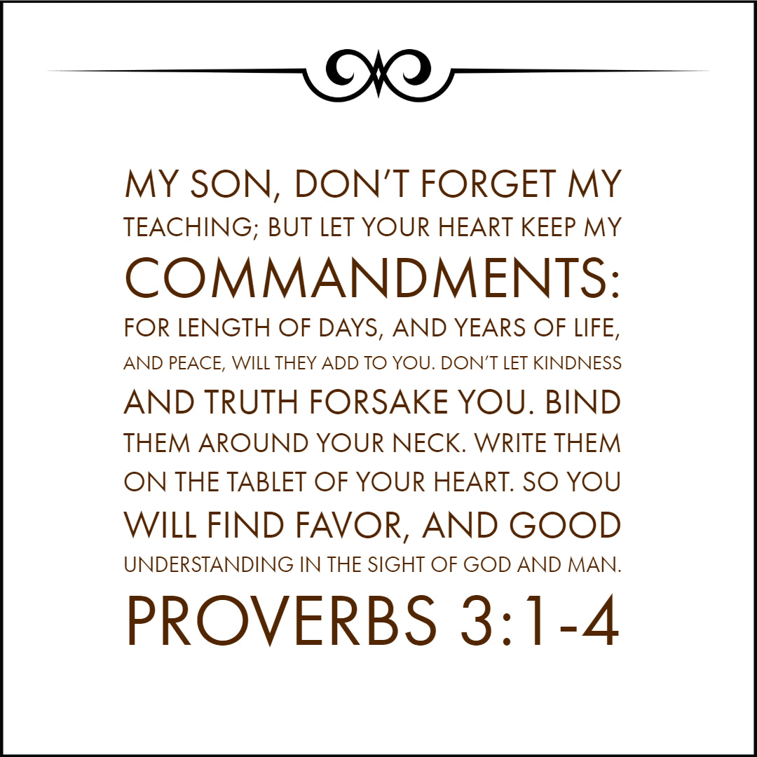 Proverbs 3 1 4 Find Favor With God Bible Verses To Go