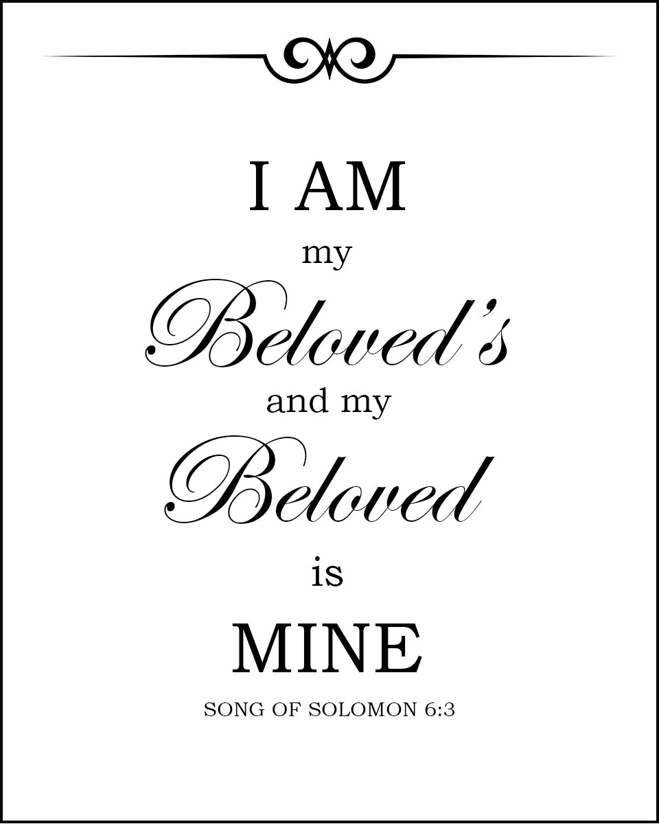 Song of Solomon 6:3 My Beloved is Mine - Free Bible Art ...