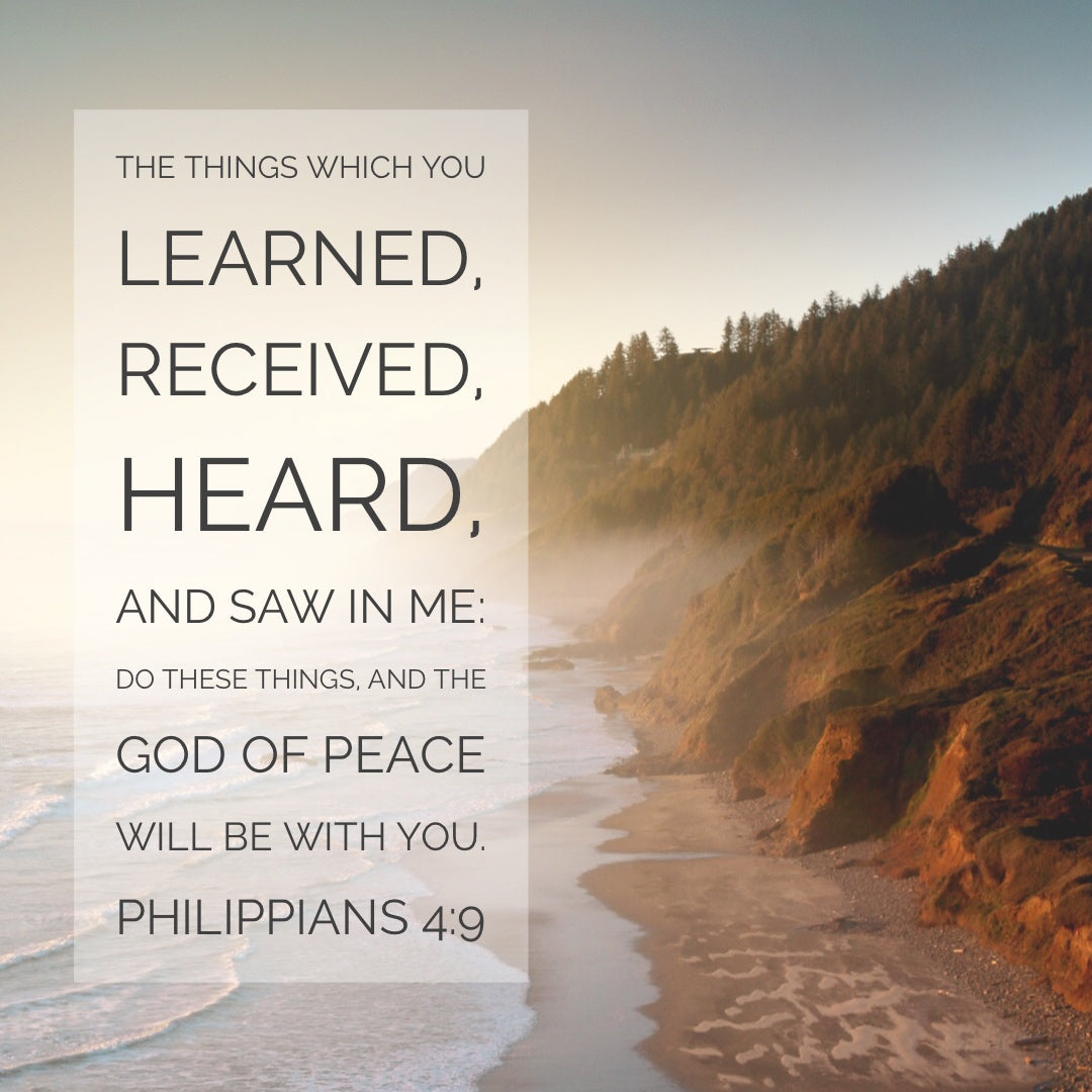 Philippians 4:9 - The God of Peace Will Be With You - Free Download ...