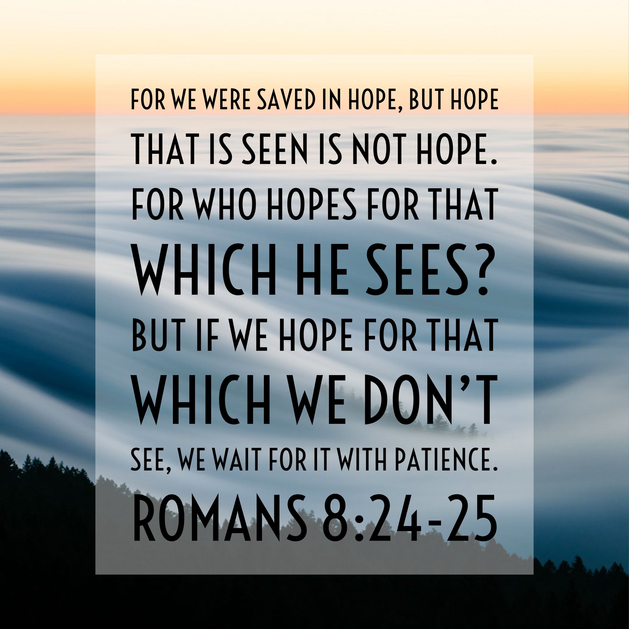 Romans 8 24 25 Saved In Hope Bible Verses To Go