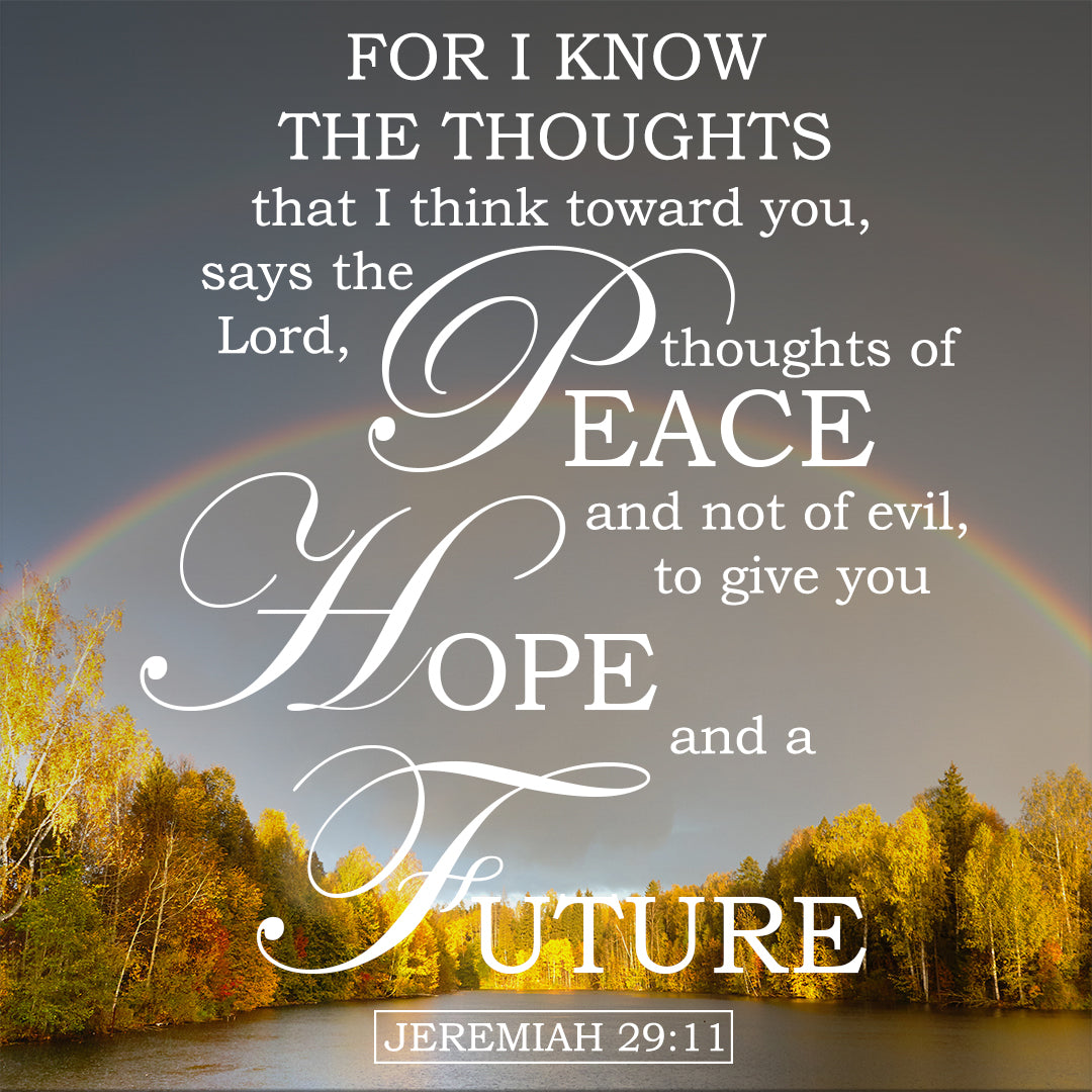 Jeremiah 29:11 - For I Know the Plans I Have For You - Free Bible Art -  Bible Verses To Go