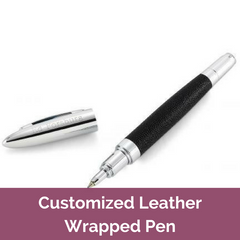 Leather Wrapped Personalized Pen | Graduation Gifts