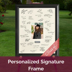 Graduation Personalized Signature Frame Grad themed glasses  | Graduation Gifts