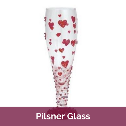 Valentine's Day Pilsner Glass