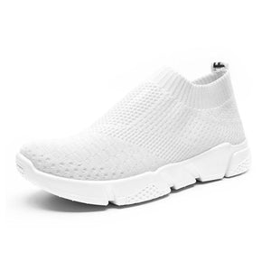 White All Season Elastic Cloth Sneaker 