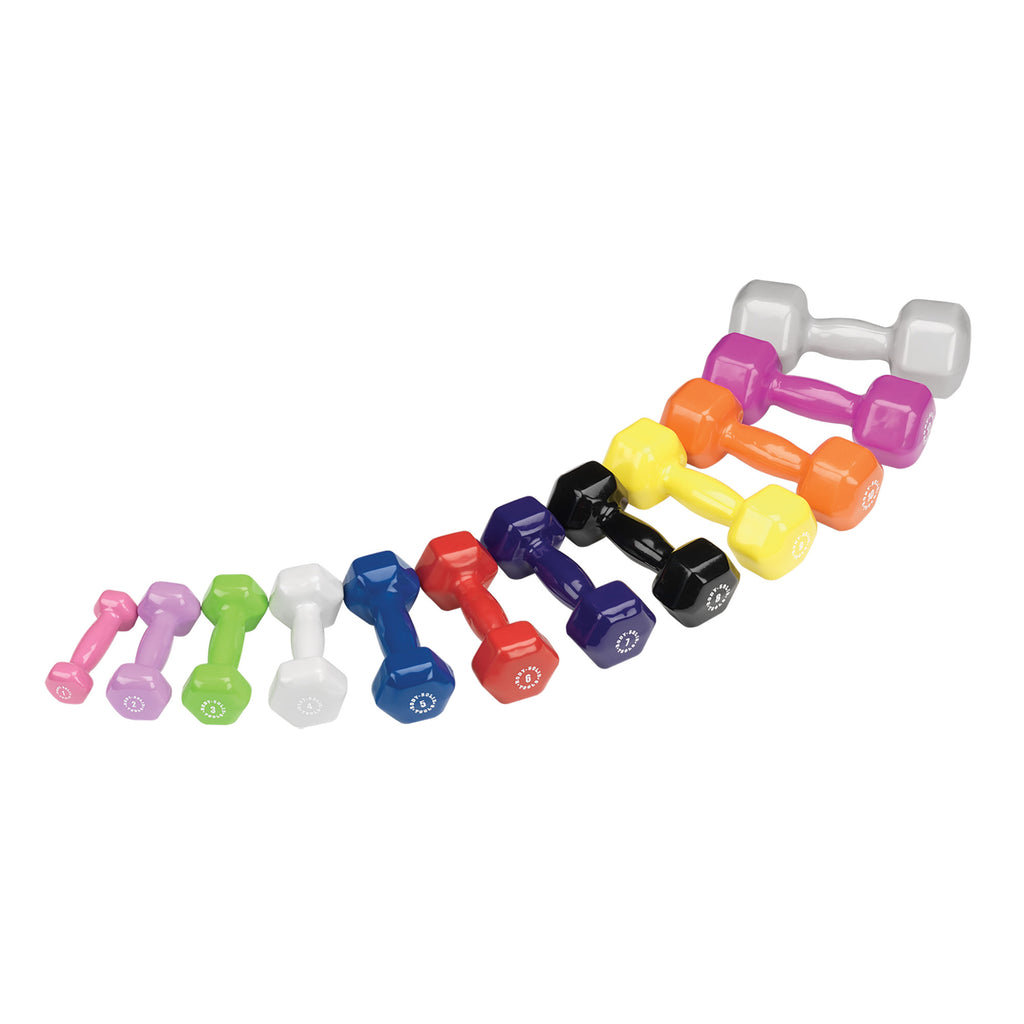 vinyl dumbbell set