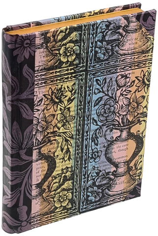 Vases No.71 lino print on a handmade journal