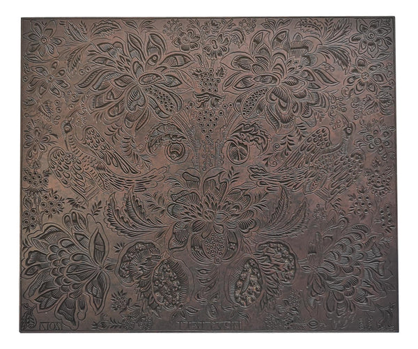 A hand carved lino block