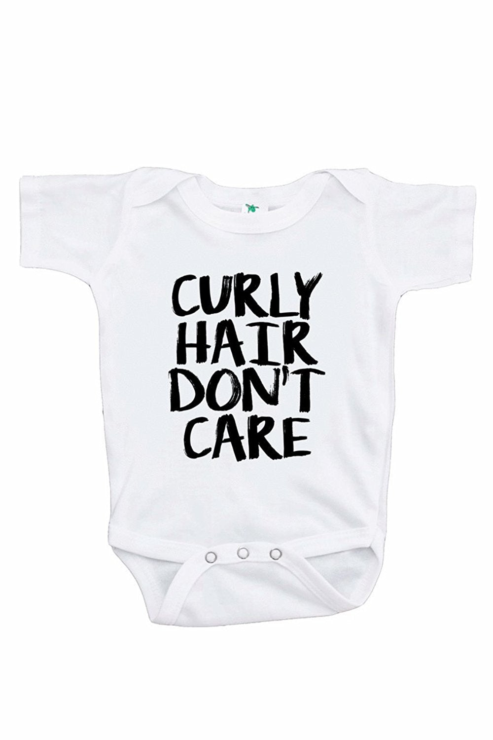 7 ate 9 Apparel Funny Kids Curly Hair Don't Care Onepiece