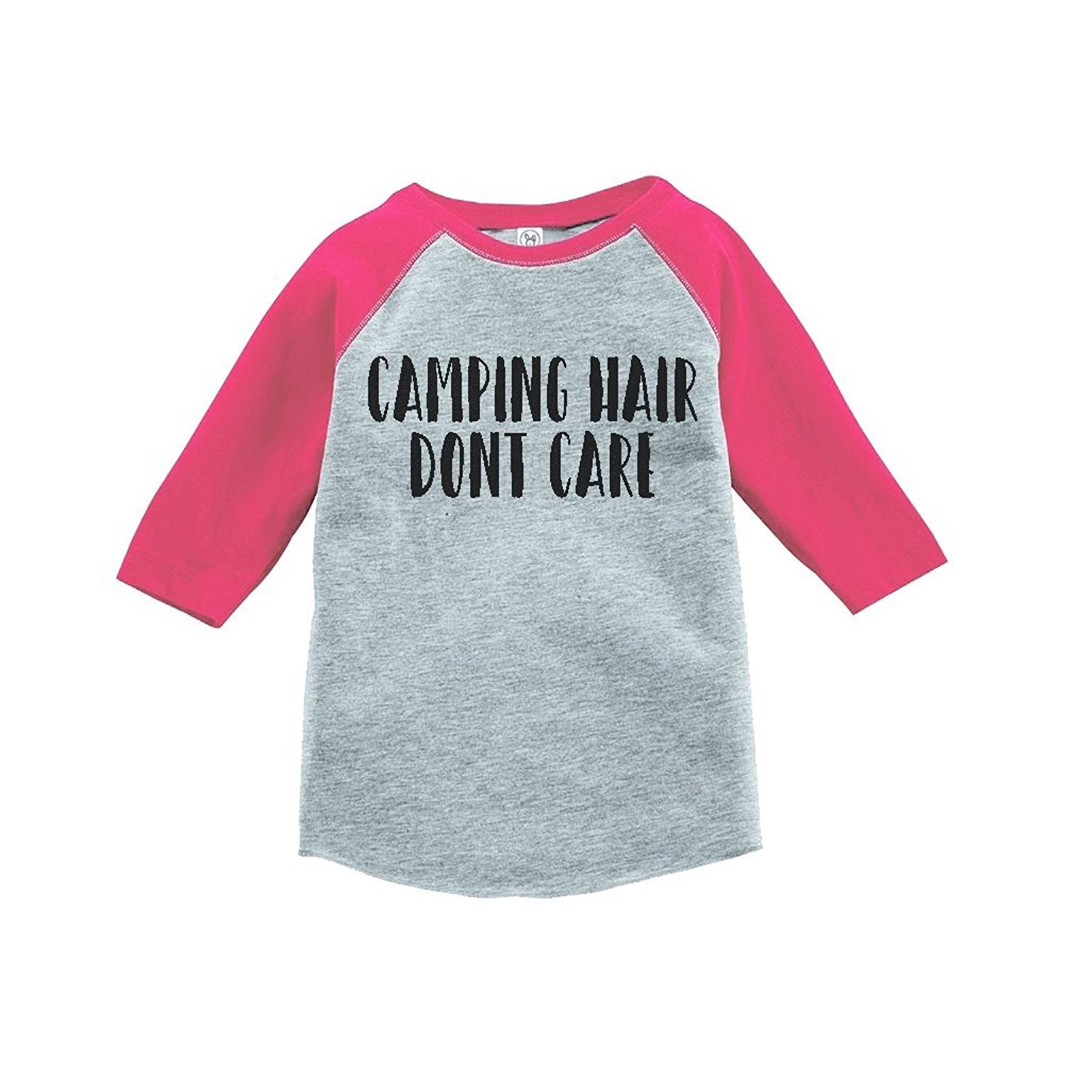 7 ate 9 Apparel Girl's Camping Hair Outdoors Raglan Tee