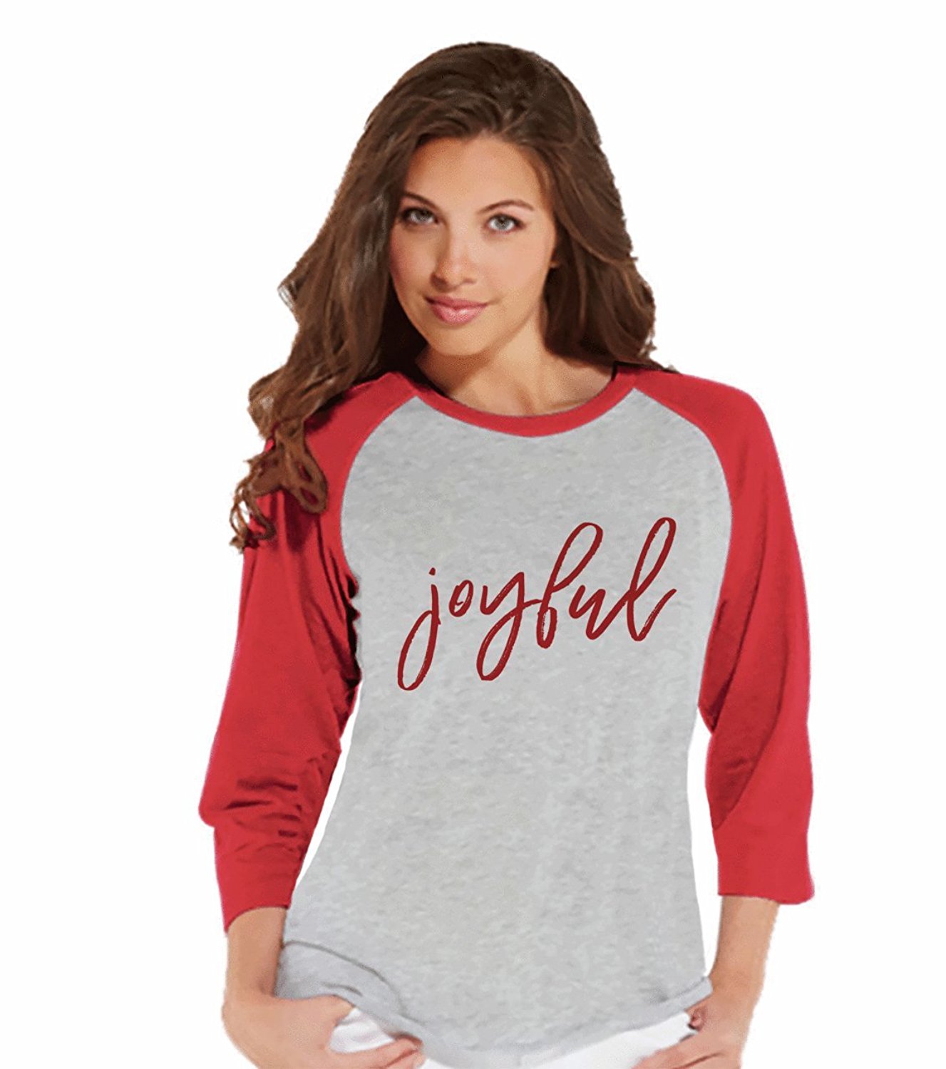 Joyful - Women's Red Raglan Tee