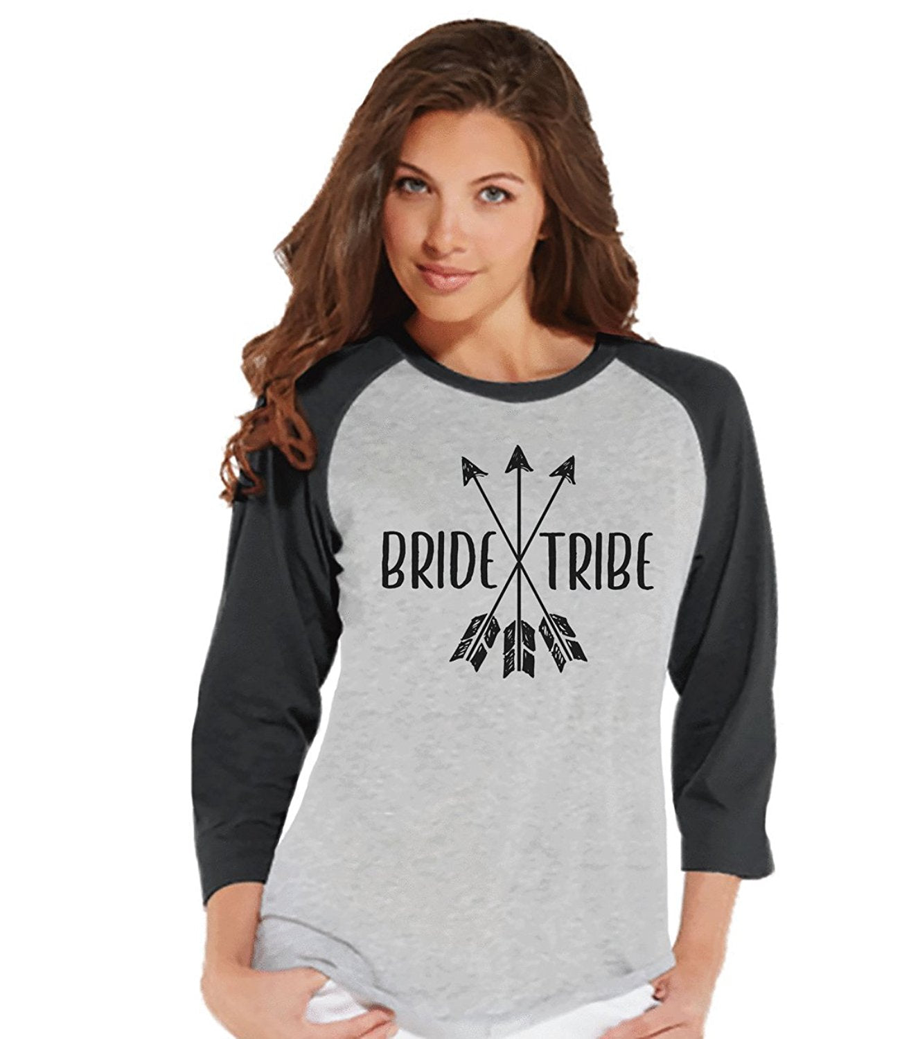 7 ate 9 Apparel Women's Bride Tribe Baseball Tee