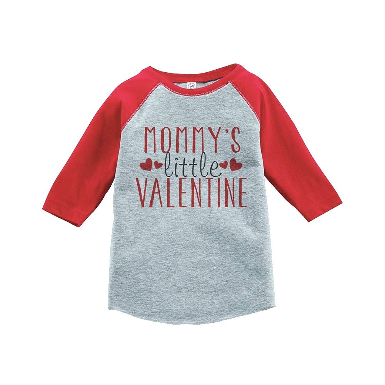 7 ate 9 Apparel Boy's Mommy's Little Valentine Toddler Vintage Baseball Tee