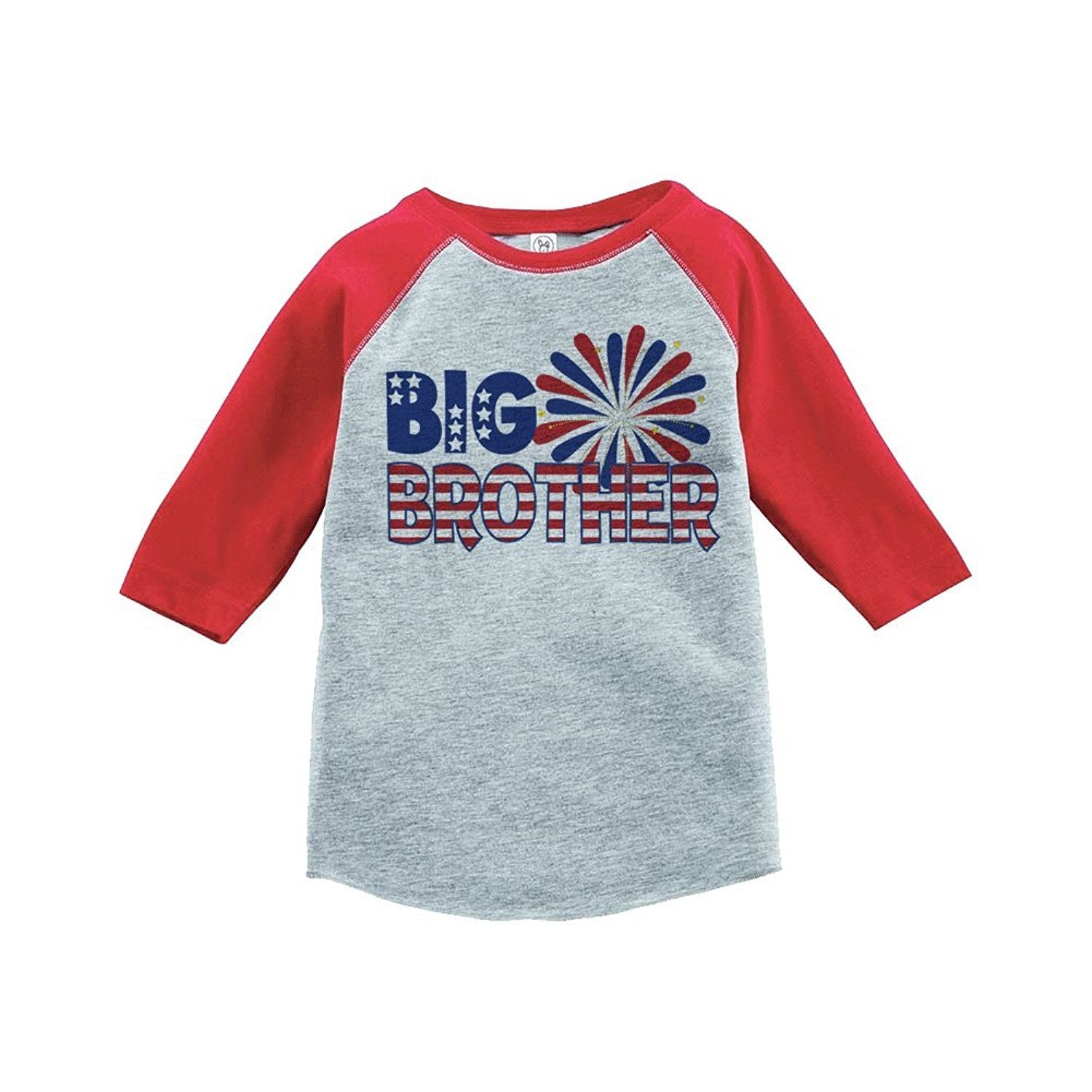 7 ate 9 Apparel Big Brother 4th of July Raglan Tee