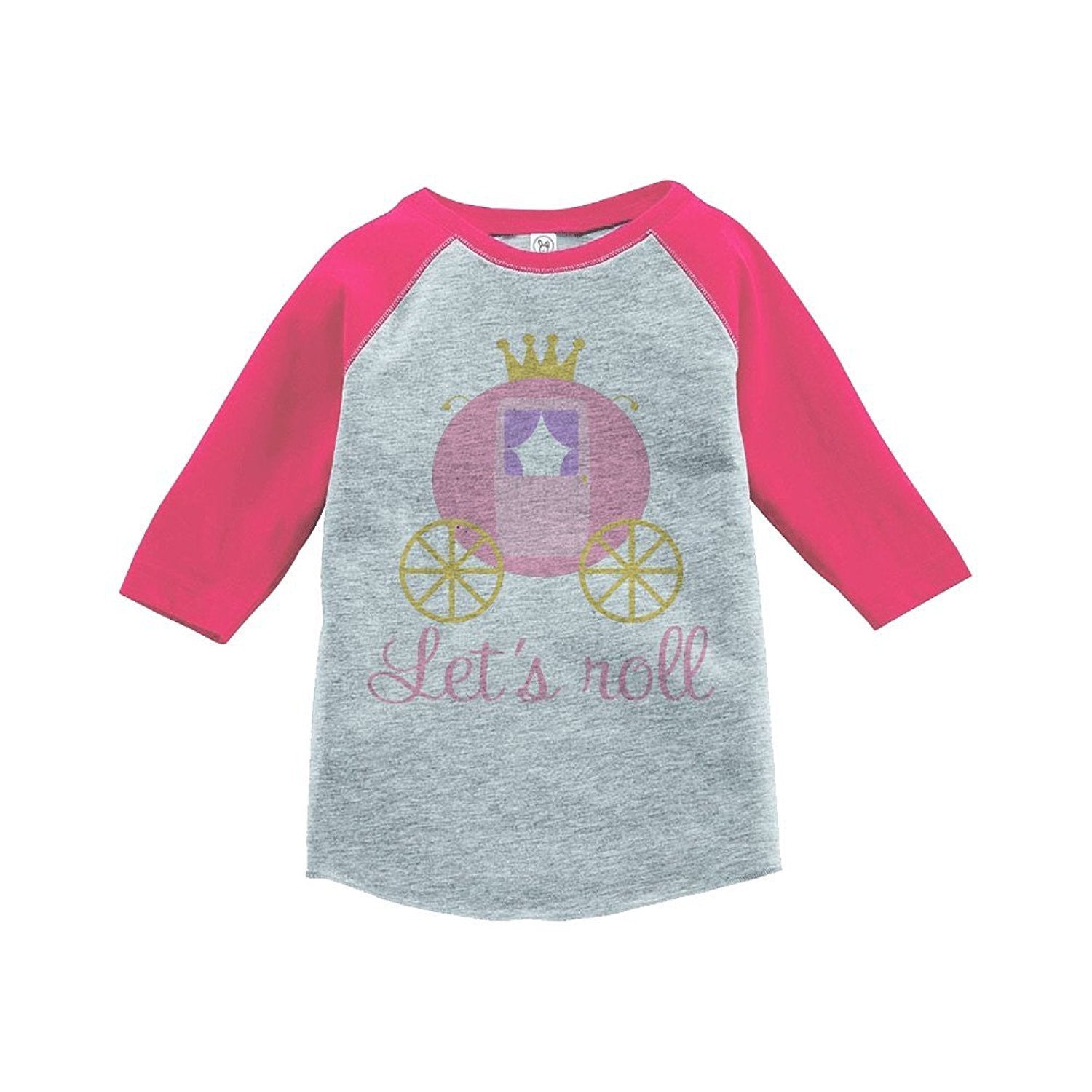 7 ate 9 Apparel Girls' Novelty Princess Vintage Baseball Tee