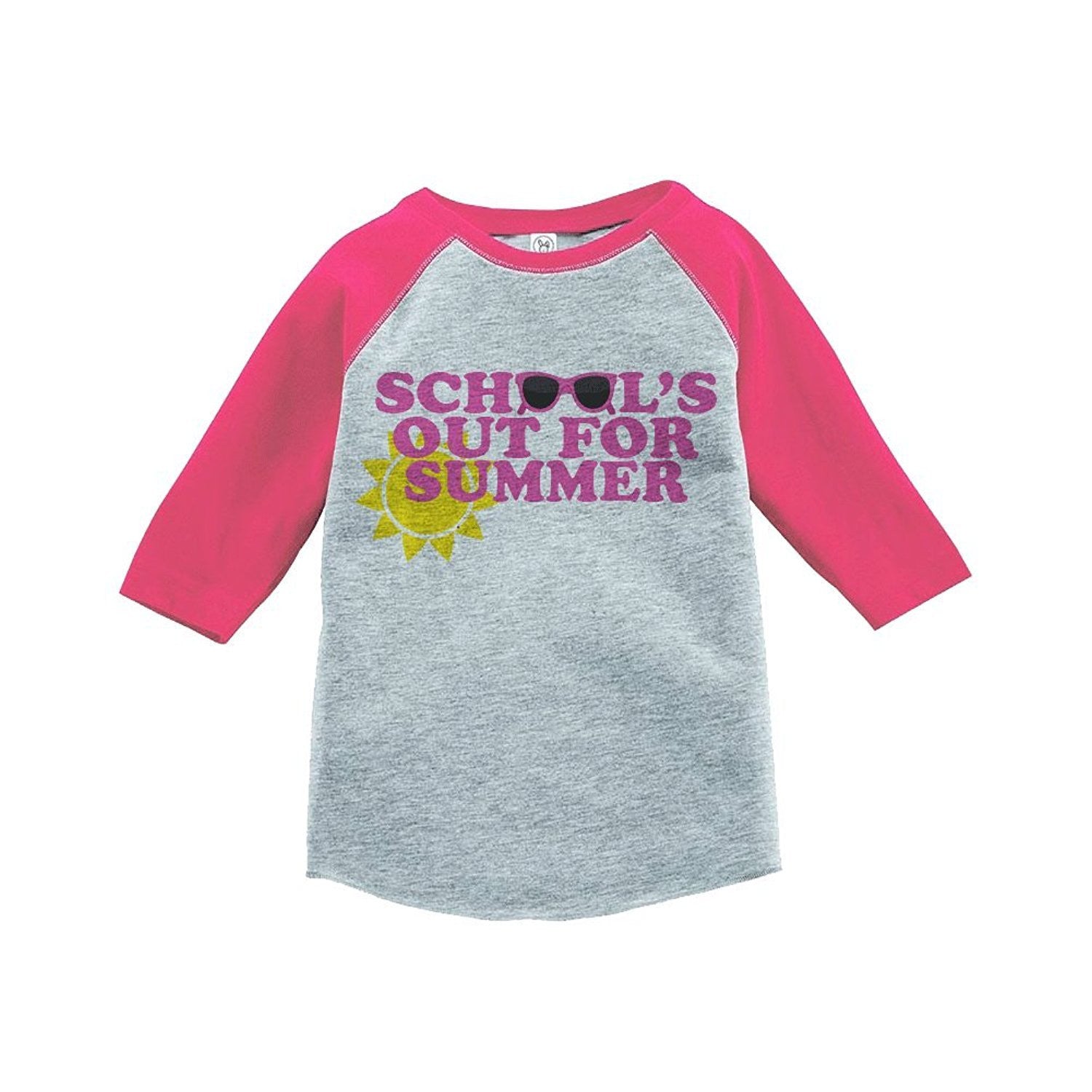 7 ate 9 Apparel Girls School's Out For Summer Raglan Tee