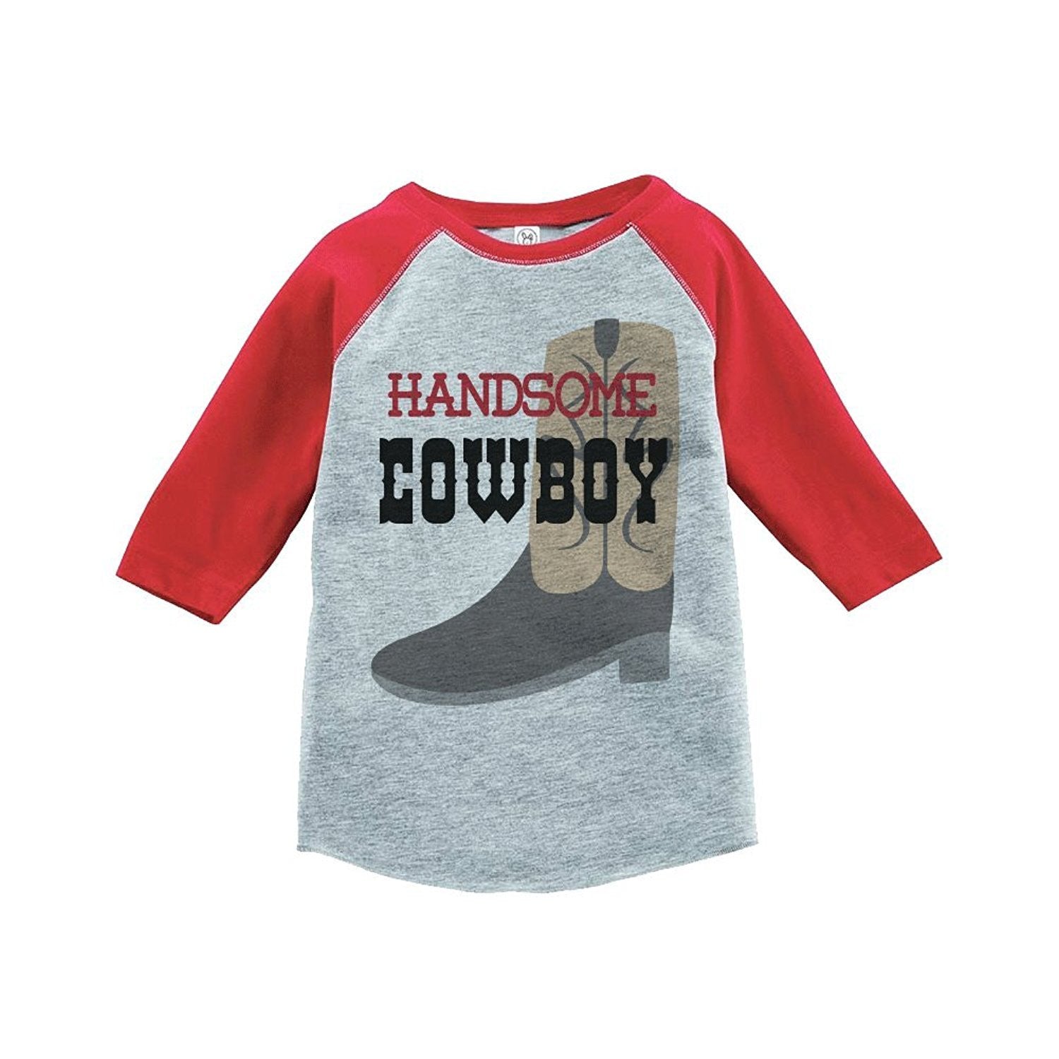 7 ate 9 Apparel Boy's Novelty Cowboy Vintage Baseball Tee