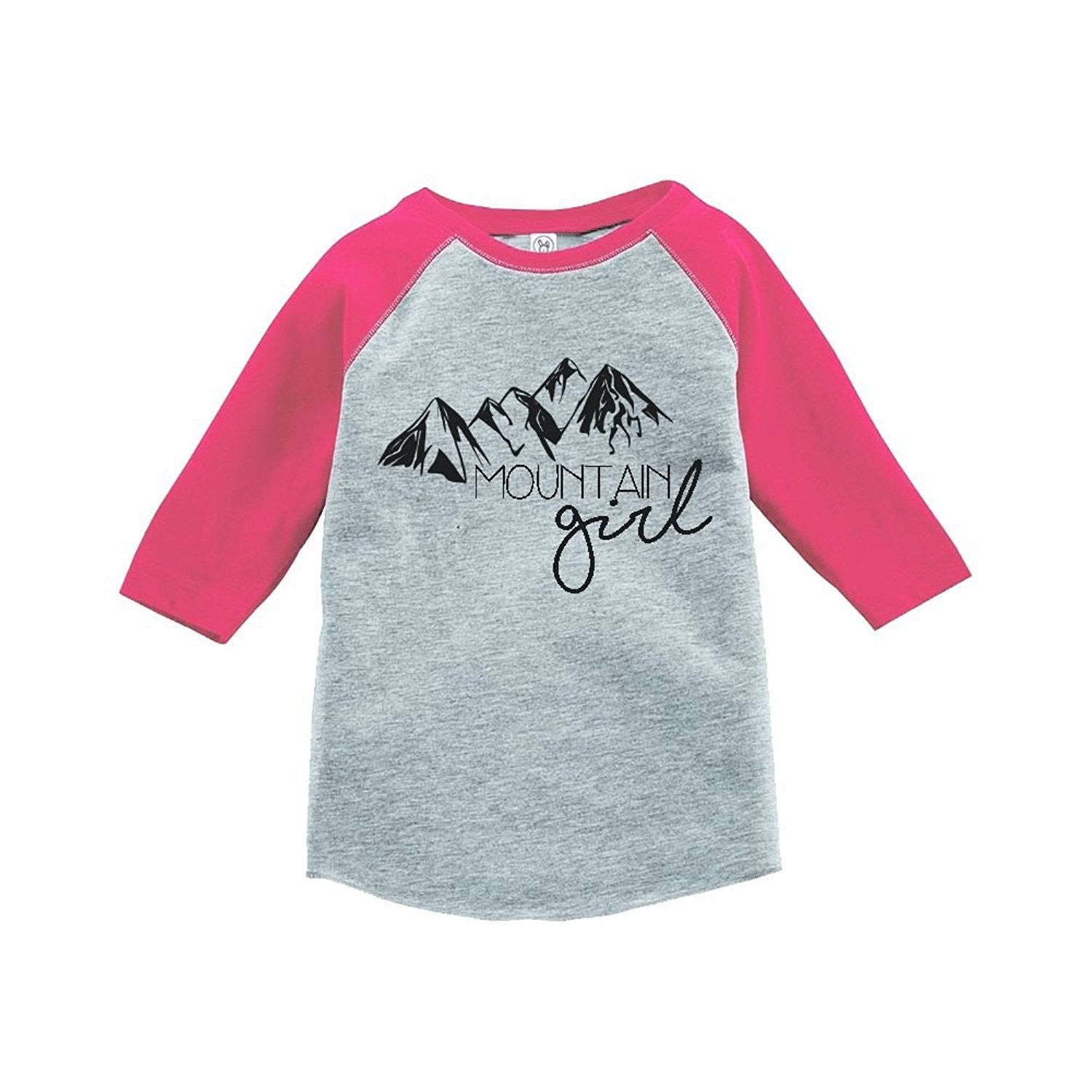 7 ate 9 Apparel Girl's Trees Outdoors Raglan Tee XL Pink