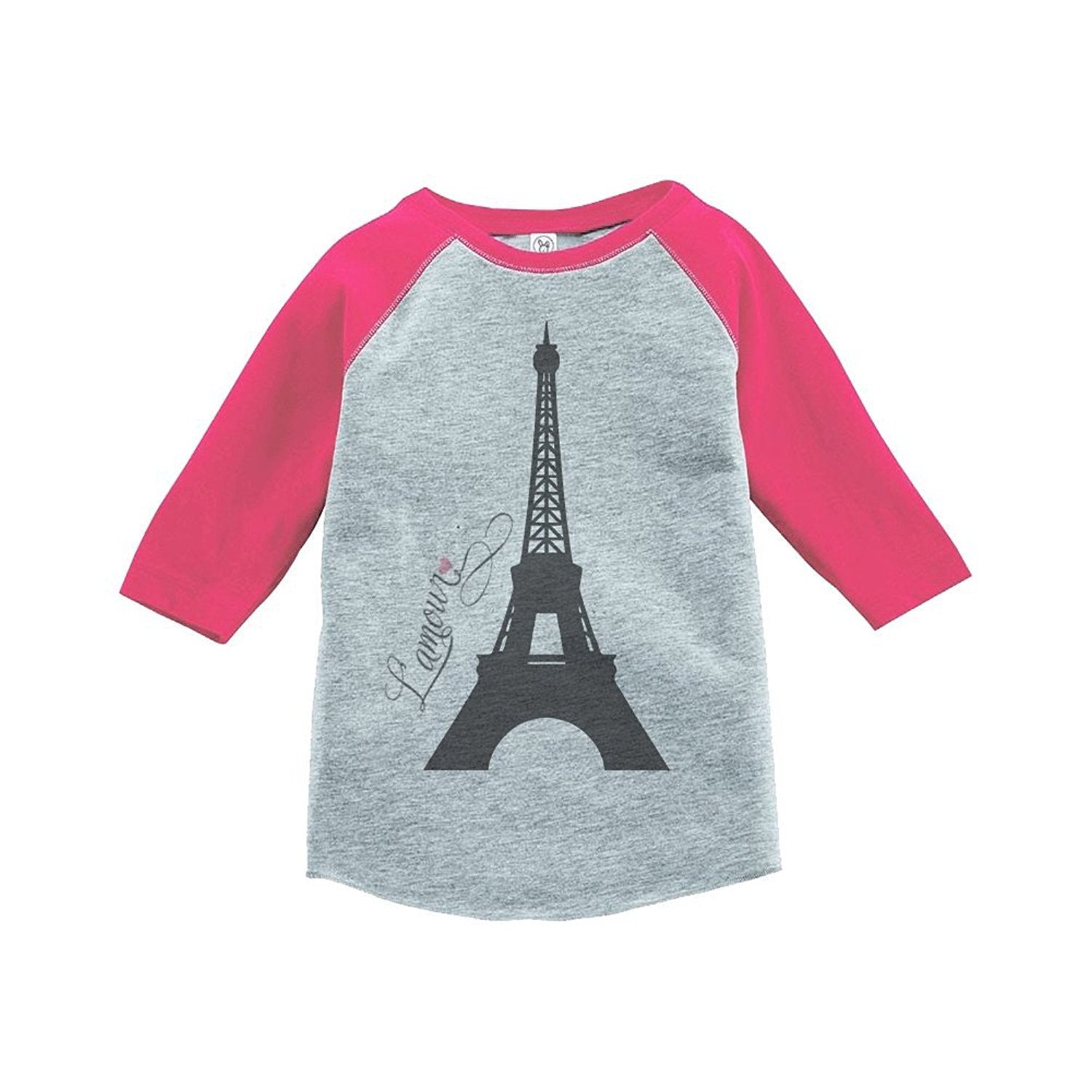 7 ate 9 Apparel Girls' Novelty Paris Vintage Baseball Tee