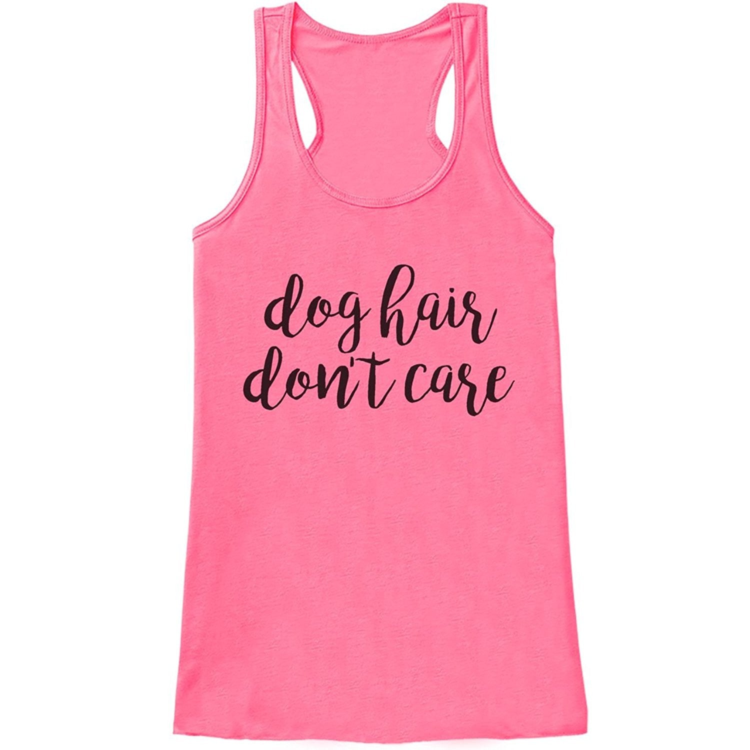 7 ate 9 Apparel Womens Dog Hair Don't Care Funny Tank Top