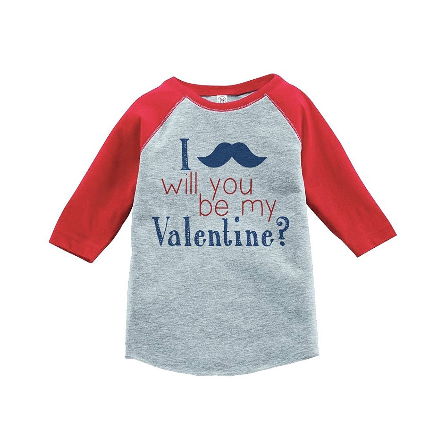 7 ate 9 Apparel Boy's Be My Mustache Toddler Vintage Baseball Tee