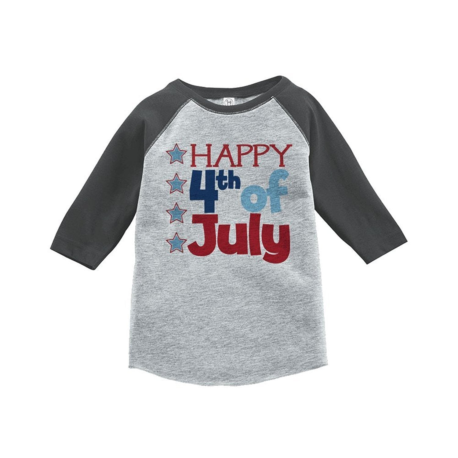 7 ate 9 Apparel Happy 4th of July Raglan Tee