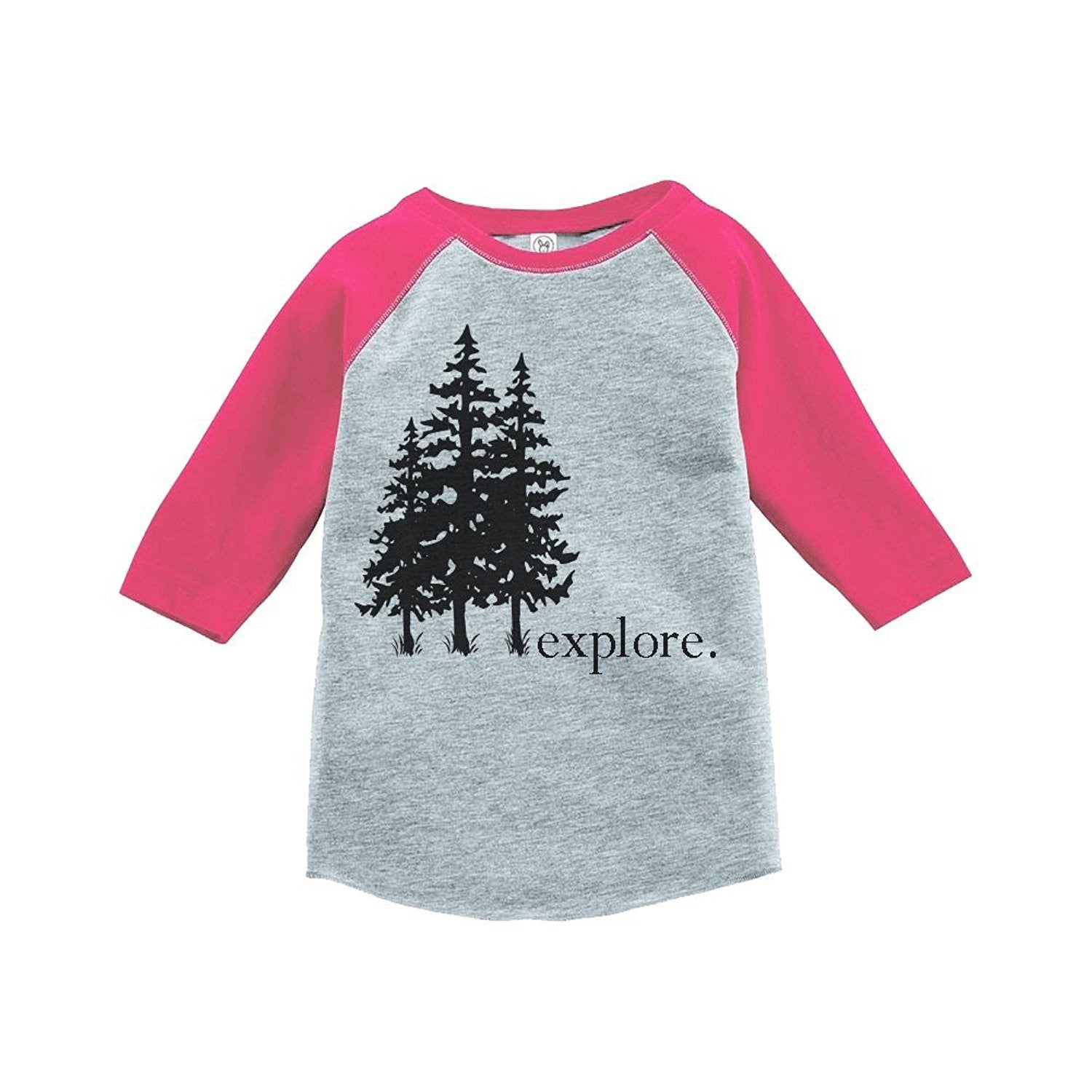 7 ate 9 Apparel Girl's Explore Outdoors Raglan Tee