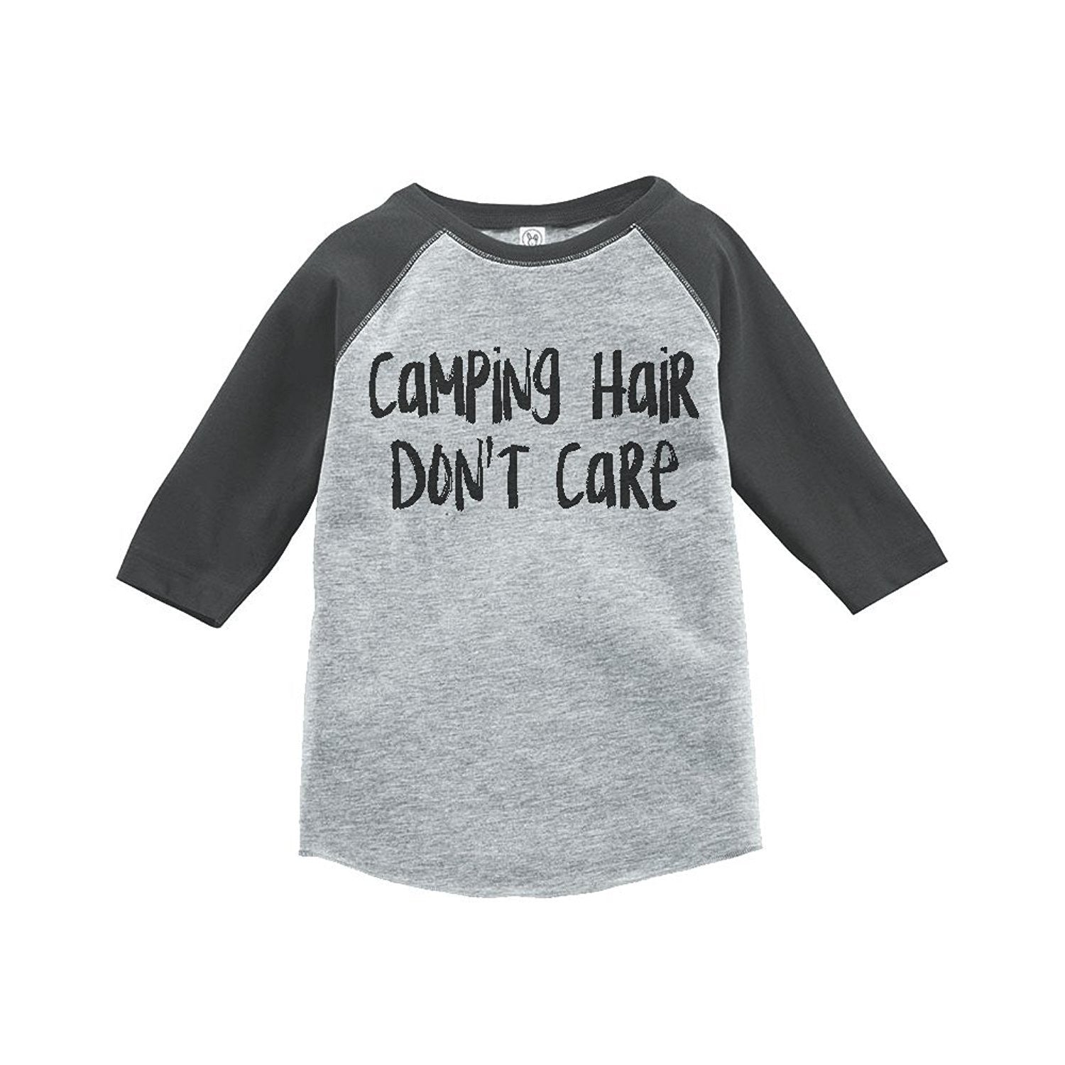 7 ate 9 Apparel Unisex Camping Hair Outdoors Raglan Tee