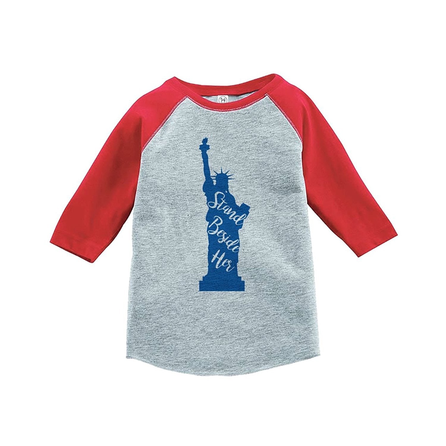 7 ate 9 Apparel Kids Statue of Liberty 4th of July Red Baseball 