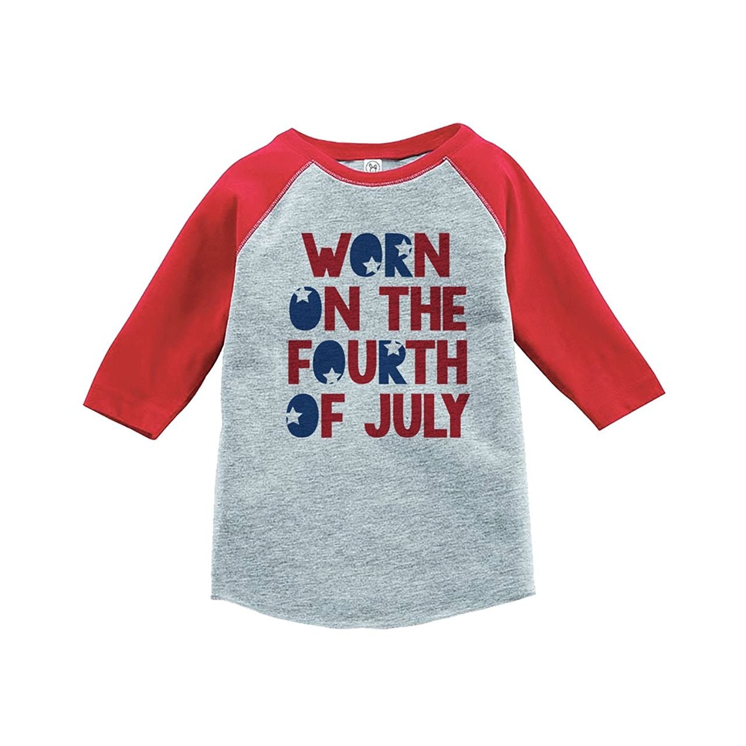 7 ate 9 Apparel Kids Worn On The Fourth 4th of July Red Baseball