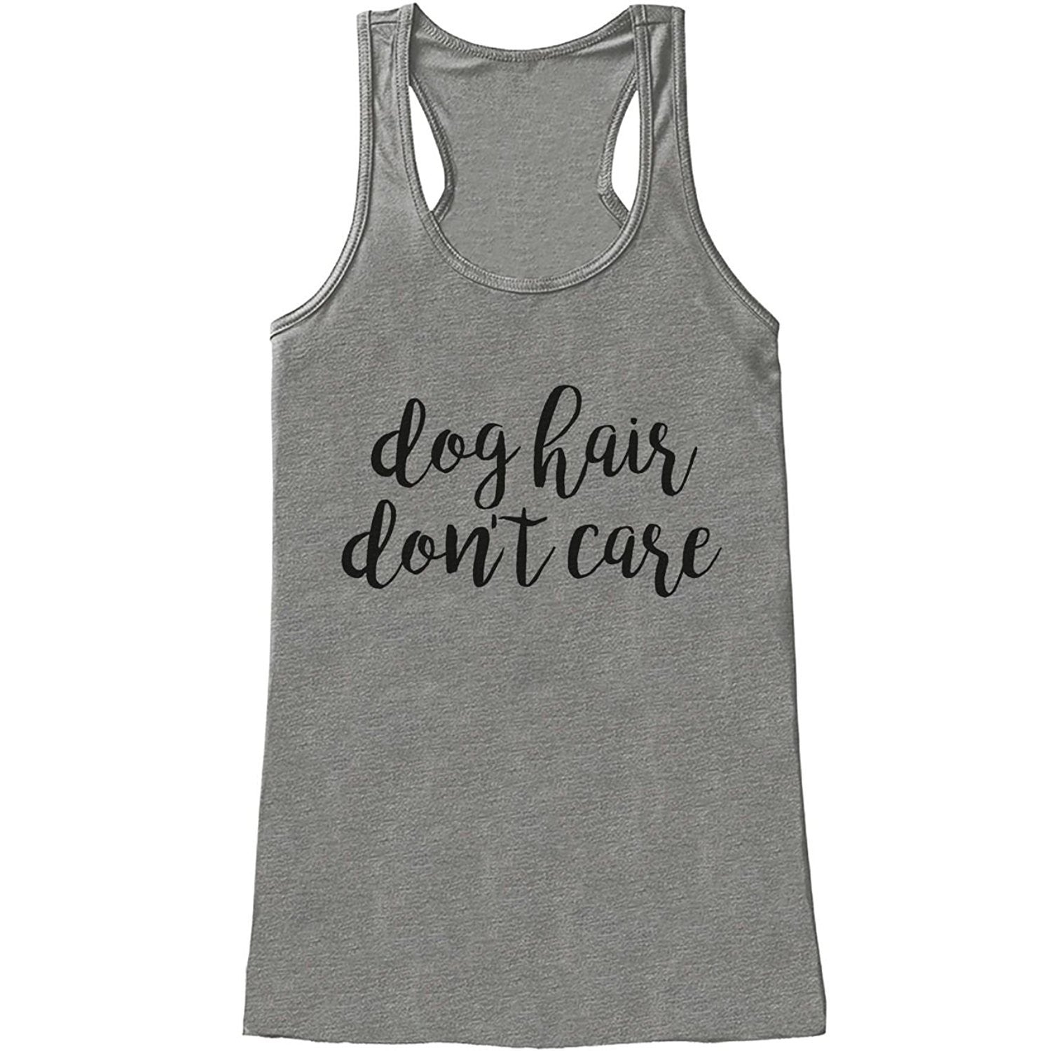 7 ate 9 Apparel Womens Dog Hair Don't Care Funny Tank Top