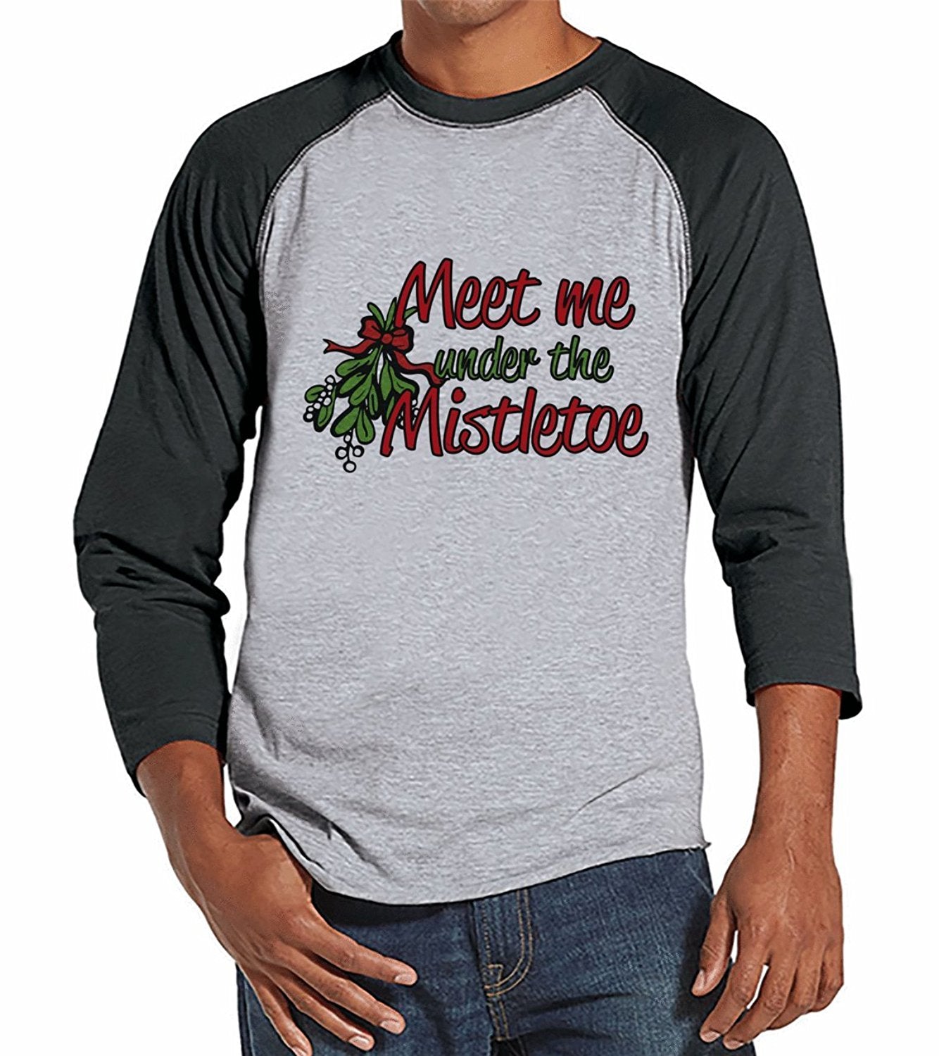 Meet Me Under The Mistletoe - Men's Raglan Tee