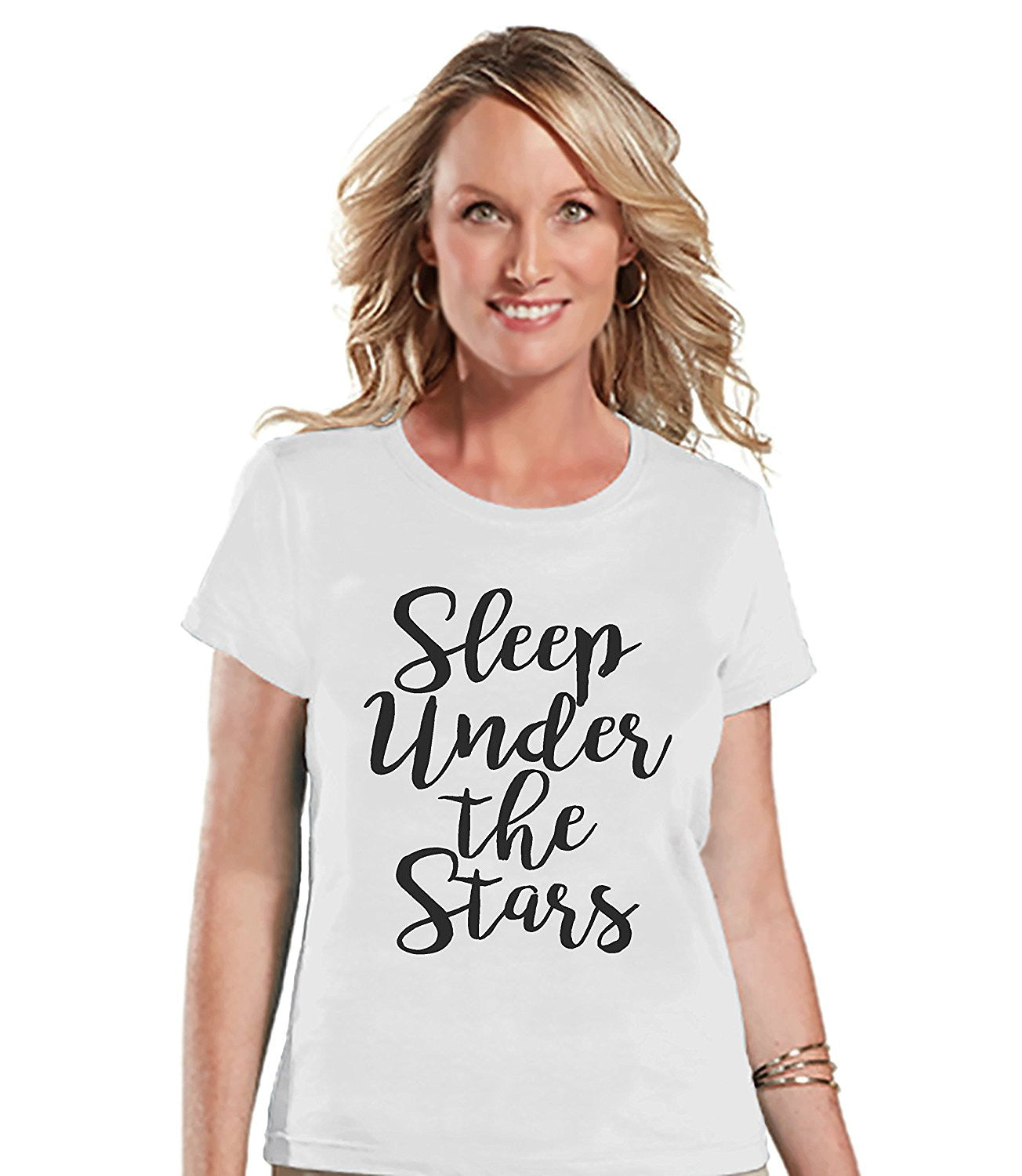 7 ate 9 Apparel Womens Sleep Under The Stars Outdoors Raglan Tee